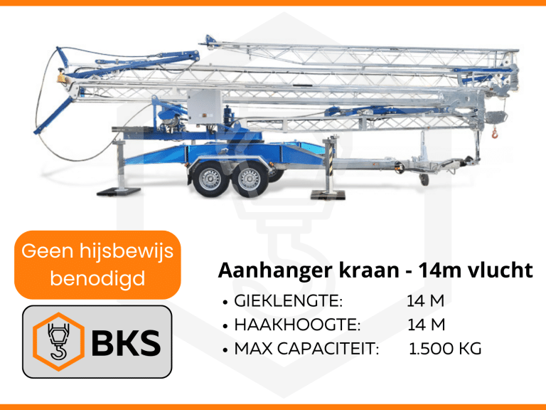 Aanhanger kraan - 14m vlucht
