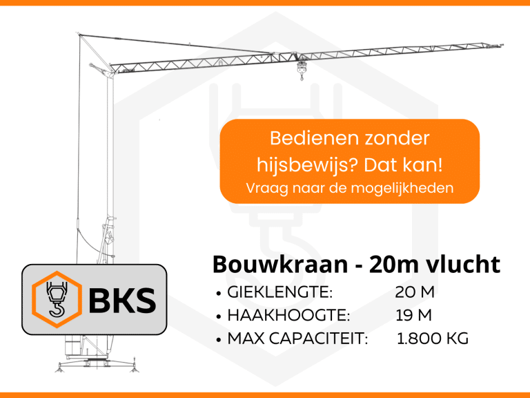 Bouwkraan - 20m vlucht