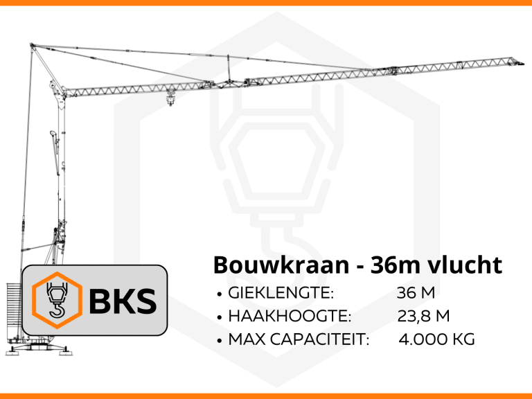 Bouwkraan - 36m vlucht